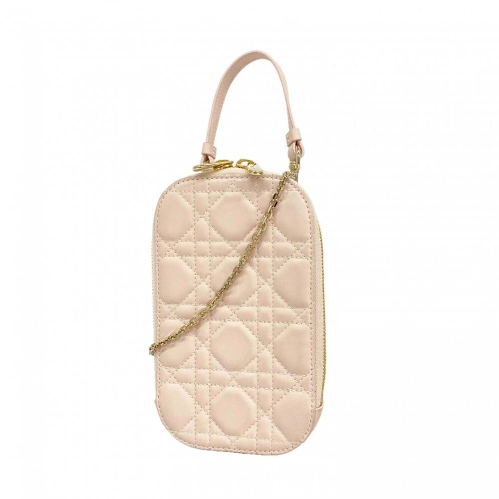 CHRISTIAN DIOR Pink Leather Shoulder Bag